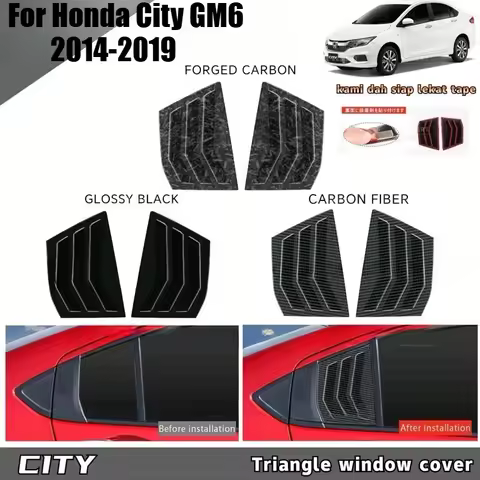 For Honda City GM6 2014-2019 Car Rear Triangle Mirror Cover Window Shutters