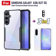 3 in 1 Samsung A36 A37 A57 A26 A17 A56 A07 A06 Shockproof Phone Case+HD Tempered Glass Screen Protec