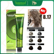 Bremod Hair Color hair Dye ( Ash series , Mocha ,Chocolate Brown, Honey Tea) Milk Tea Ash 8.17 BR-R3
