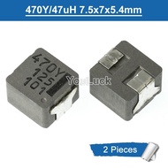 2pcs Original SMD Power Inductor 470Y 47uH ±20% 4.1A Choke Coil ETQP5M470YFM 7.5×7.0×5.4mm