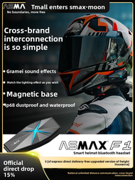 บลูทูธติดหมวกกันน็อค ASMAX Z1+ อินเตอร์คอมได้ 10 เครื่อง!! [รับประกัน 3 ปี] ส่งไว!!