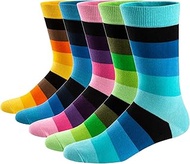Men's Fun Dress Socks Colorful Funky Patterned Cotton Crew Socks
