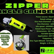 Zipper Angle Grinder PowerTools