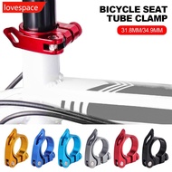 LOVESPACE Super Light Bicycle Seat Post Clamp CNC Alloy Saddle Seat Post Clamp Titanium for 27.2/30.