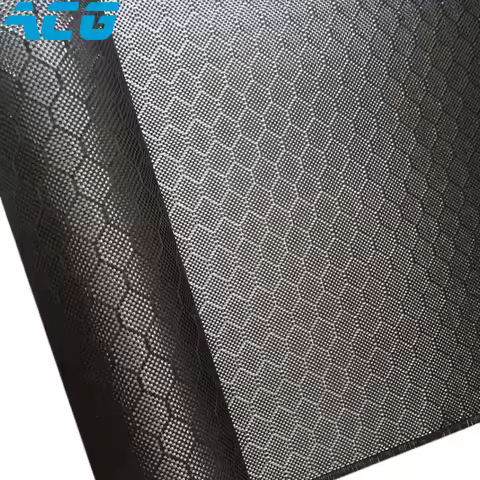10m/lot Honeycom Carbon Fiber Cloth Hexagon Football Patten Carbon Fiber Fabric