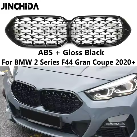 F44 Glossy Black Diamond Style Front Bumper Grille for BMW 2 Series F44 Gran Coupe 216i 218i 220i 22