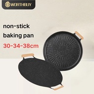 WORTHBUY Korean-style non-stick baking pan, outdoor camping baking pan (30-34-38cm)