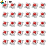 SUYO 20Pcs Mechanical Keyboard Switches, Tactile Linear Keyboard Switches,  Dustproof Silent Clicky 