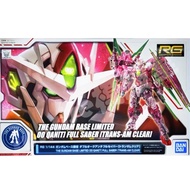 [Ready Stock] Gundam base limited    RG 1/144 00 Qan[T] Full Saber (Trans-Am clear ver.)