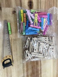 Combo 50 kẹp gỗ đủ màu ( size 35cm _45cm_6cm_75cm ) .Treo ảnh trang trí tiệc cưới sinh nhật  trường 