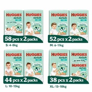 Huggies Airsoft Tape / Pants Baby Disposable Diapers x 2 packs NB - XXL ( Bundle deal )