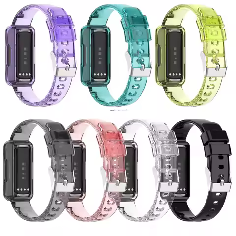 Silicon Clear Strap for Fitbit Luxe Band for Fitbit Ace 2 3/inspire 2/ inspire HR Crystal Band Soft 