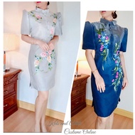 【Hot item】 MODERN FILIPINIANA LADY HANDPAINTED MESTIZA DRESS