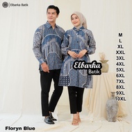 KEMEJA KATUN Men's Couple Batik Tops Latest JumboWanitas - Long & Short Sleeve Shirts - Full Button 