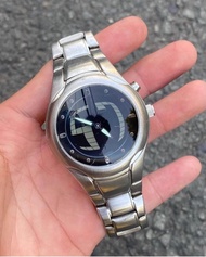 For Fossil Original Watch Red Flame Sapphire Digital Display Dial Steel Strap Quartz Watch Future Te