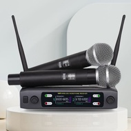 Professional Wireless Dual Microphone Audio Equipment System Anti-Interference for Karaoke Singing Live