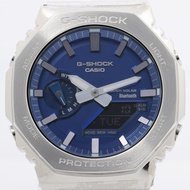 卡西歐 G-SHOCK 全金屬 2100 系列 GMB2100AD2AJF 男士手錶，藍銀色
