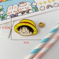 Brooch Pin Anime Metal Enamel Cartoon Pendant Piece of Eight Pirate Themed Cute Cartoon Character Co