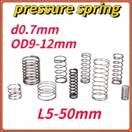 【XNY】d0.7mm compression spring SUS304 stainless OD9-12mm length 5-50mm pressure spring Small spring