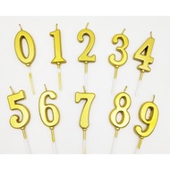 GOLDEN NUMBER CANDLE / LILIN NOMBOR EMAS 1PCS