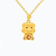 Zodiac Blessed Pig Pendant in 999 Pure Gold