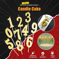 Cake Candle Gilded Number Candle 5 cm Cake Happy Birthday Dessert Table Sparkling Numbering Candles 