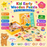 Kids Puzzle Animals Matching Cards Kids Jigsaw Puzzles Toys Baby Toys Mainan Gift for Baby