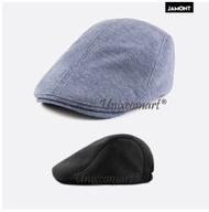 Topi Copet original Jamont Plain Topi Newsboy Flat Cap Pet Hat Pelukis Patino Sutradara