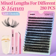 DIY Lash Extension Kit, Cluster Individual Lashes Eyelash Grafting Set