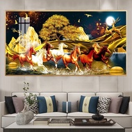 TD49 Tranh Treo Tường Mã Đáo Thành Công "Bát Mã Truy Phong" Decor Phòng khách Phòng Làm ViệcTặng Tâ