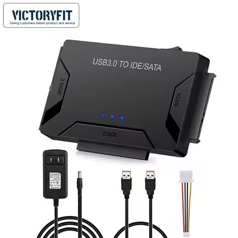 USB To SATA IDE HDD Adapter USB 3.0 Cable To 2.5"/3.5" Sata IDE Hard Drive Converter 3 In 1 Data Tra