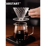 Hand Brew Coffee Set Glass Sharing Pot Set Hand Brew Coffee Pot Filter Cup Coffee Appliance Brew Fil