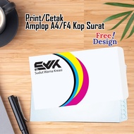 cetak amplop a4 f4 1 Warna / Full Color