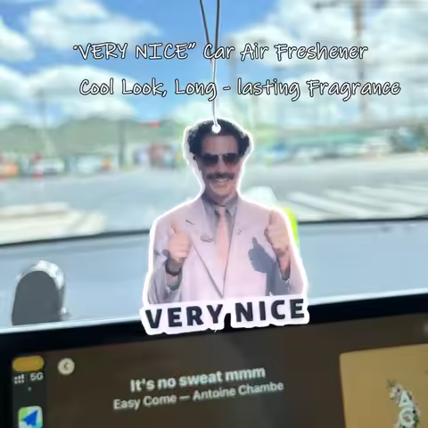 Borat-themed Plant-based Non-toxic Car Air Freshener - Universal Pendant, Fits 99% Vehicles, Safe fo