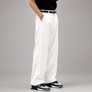 Touser Pants Wide leg pleated Loose Pants Elastic Waist Men's Formal Unisex Trousers