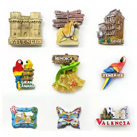 Valencia Castle Fridge Magnet Spain Travel Souvenir Cuenca Tenerife Menorca Resin Craft For Home Kit