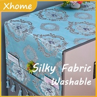 [Xhome] Washable Fabric Fridge Dust Cover with Side Pouches, Washing Machine Cover, Kitchen Organize