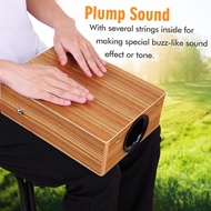 [OFFST] Portable Traveling Cajon Box Drum Flat Hand Drum Wooded Percussion Instrument with Strap Car