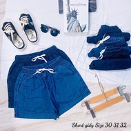 QUẦN SHORT JEAN NỮ THỜI TRANG Quần short jean nữ lưng cao phối rách denim cotton rin ngắn phối rách