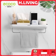 【SG Local Seller】ecoco Bathroom Shelf Wall Mounted Shampoo Towel Shower Gel Storage Shelf