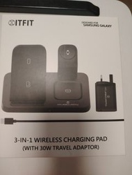 ITFIT 三合一無線充電板，附30W旅行充電器