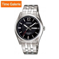 CASIO General Silver Stainless Steel Band with Black Dial Men Watch MTP-1335D-1AV