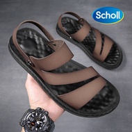 Scholl สกอลล์ Mens Dual-use Sandals Slippers รองเท้าแตะกลางแจ้งนุ่มสบายหรูหรา NEW รองเท้าแตะลำลองสำห
