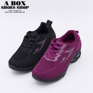 Checked Shop * [KN3601] Lightweight Knitted Air Cushion Dance Shoes 5cm Thick-Soled Breathable Mesh 