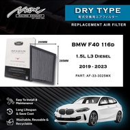 BMW F40 116d 1.5L L3 Diesel 2019 to 2023 33-3025MX Max Racing Exhaust Performance Drop-in Dry Type A