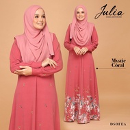 Jubah muslimah julia ironless material mosscrepe. Dress muslimah berpoket nursing friendly murah cantik