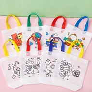 DIY Graffiti Bag Painting Bag coloring bag Handmade bag Children painting Gift Loot bag for birthday