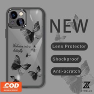 Phone Case OPPO A79 A38 A18 A17 A57 2022 4G A78 A58 A7 A5S A12 Butterfly shockproof TPU mobile phone case with built-in lens film