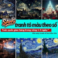 HCM-fast transfer1-3 days-Sawg-digital coloring picture-Harry Potter Hogwarts-color by number pictur