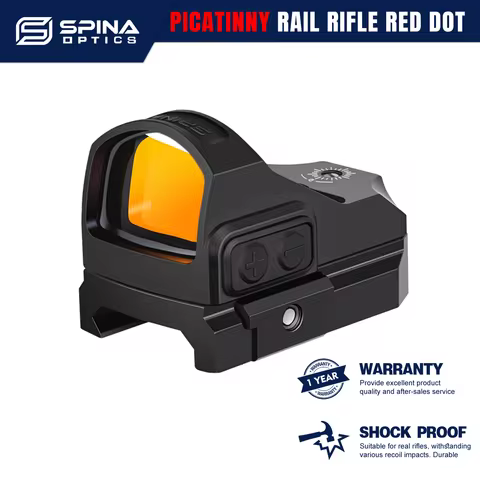 SPINA Optics HD 1x24x17 IP7 Waterproof Tactical Hunting Rifle Red Dot Sight Scope For.5.56.22LR .308